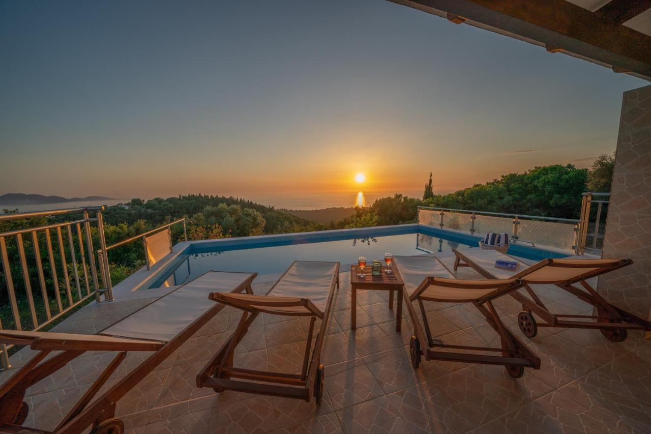 Stone Villa Eriphyle ,Private Witn Sunset View Fiskardo Exterior photo