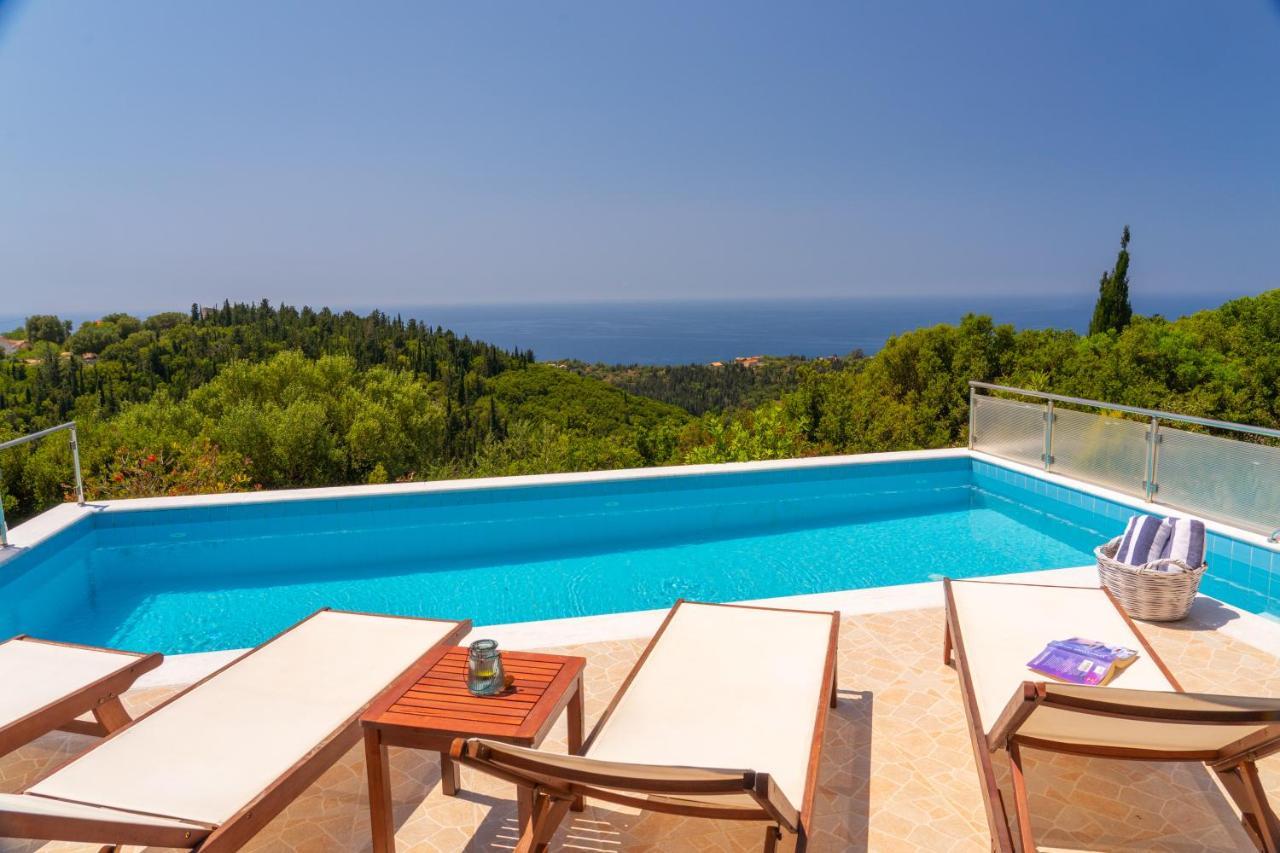 Stone Villa Eriphyle ,Private Witn Sunset View Fiskardo Exterior photo